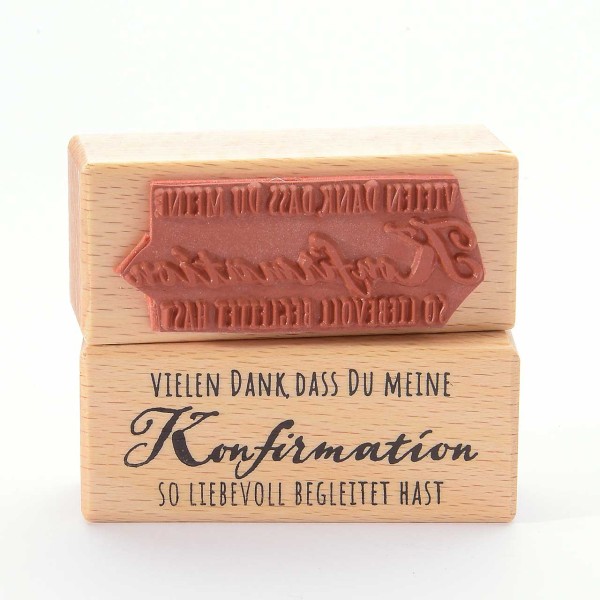 Motivstempel Titel: Vielen Dank, dass Du meine Konfirmation so liebevoll begleitet hast