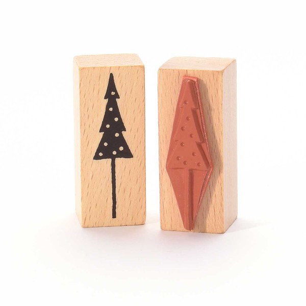 Motivstempel Titel: kleiner Tannenbaum mit Kugeln