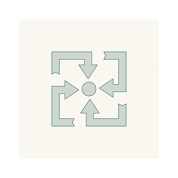 Grafische Schablonen - Zum Zentrum (80 x 80 mm)