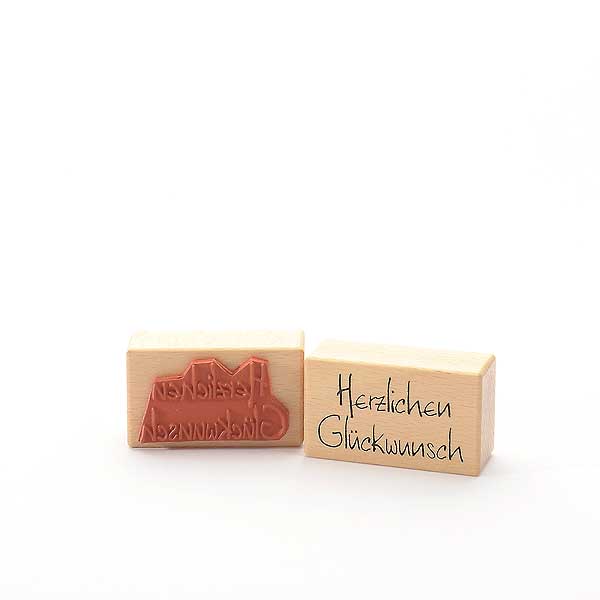 Motivstempel Titel: Herzlichen Glückwunsch (Handschrift)