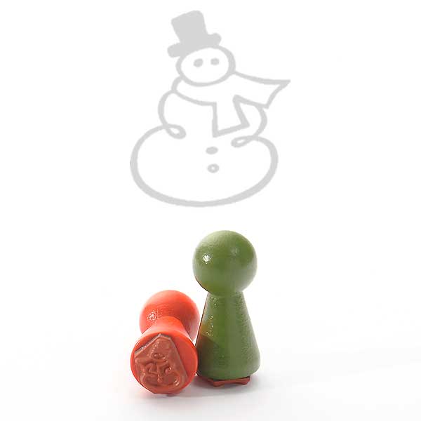 Motivstempel Titel: Ministempel · Schneemann weiß von Judi-kins