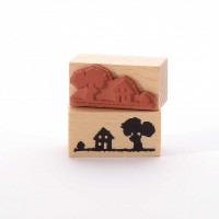 Motivstempel Titel: Haus und Baum
