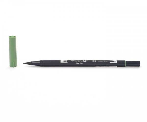 Tombow Dual Brush Pen - Dark Olive - Olivgrün dunkel