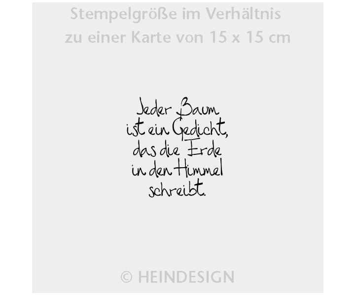 Motivstempel Titel Jeder Baum Ist Ein Gedicht Viele Worte Stempel Heindesign Stempel Heindesign