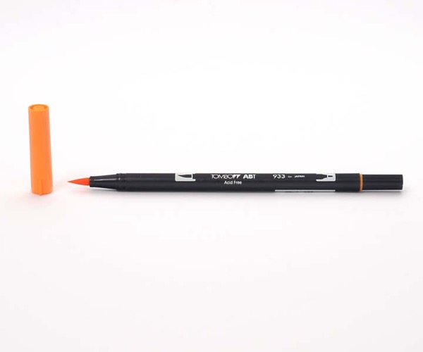 Tombow Dual Brush Pen - Orange - Orange