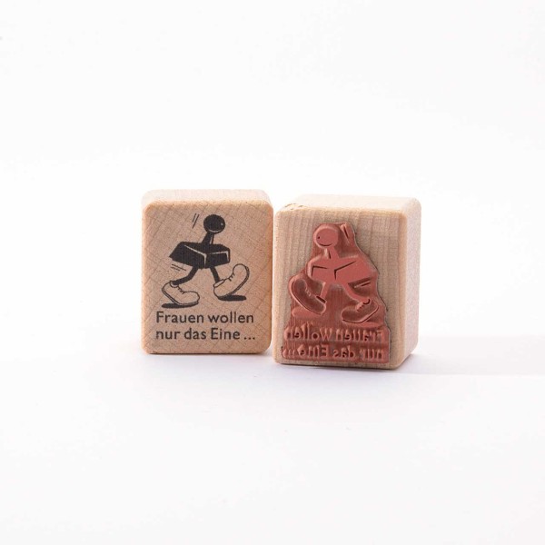 Motivstempel Titel: Stempelmännchen · Frauen wollen nur das Eine ...